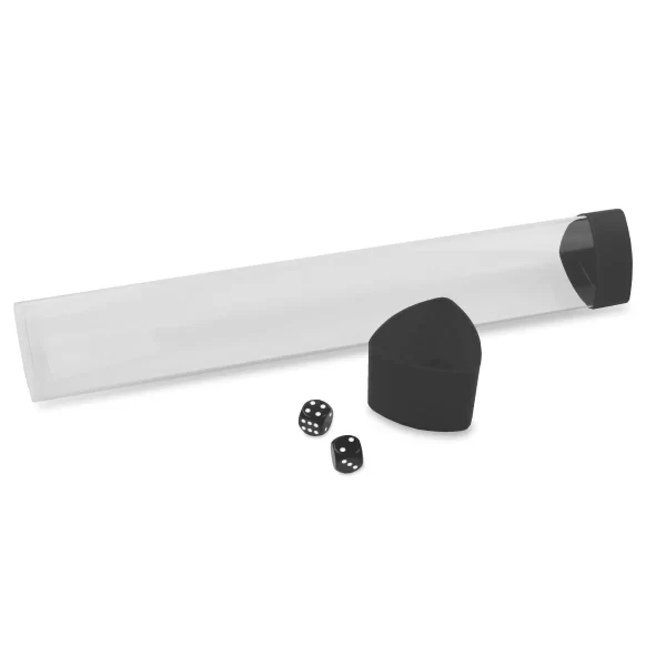 Tubo Porta Playmat BCW Tapa Negra con 3 Dados Incluídos - Imagen 2