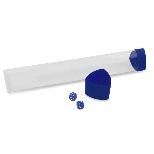 Tubo Porta Playmat BCW Tapa Azul con 3 Dados Incluídos - Imagen 2