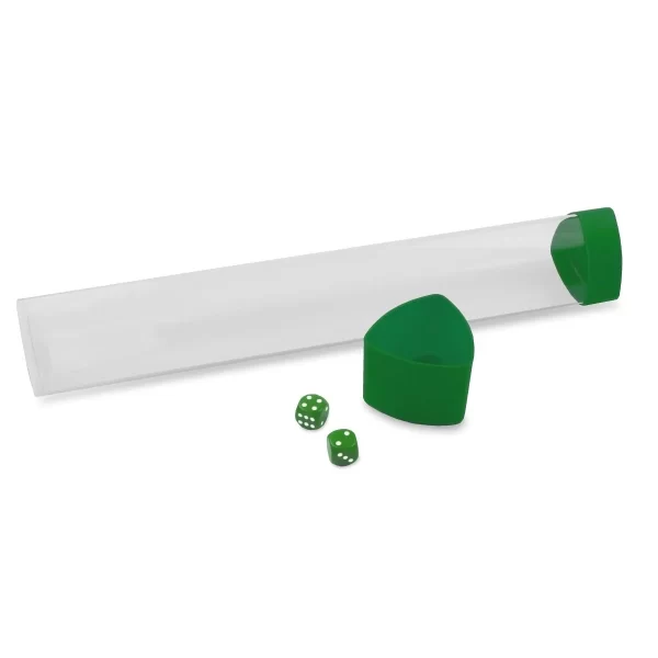 Tubo Porta Playmat BCW Tapa Verde con 3 Dados Incluídos - Imagen 2