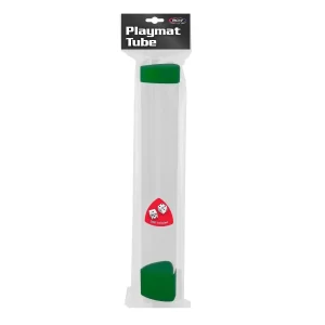 Tubo Porta Playmat BCW Tapa Verde con 3 Dados Incluídos